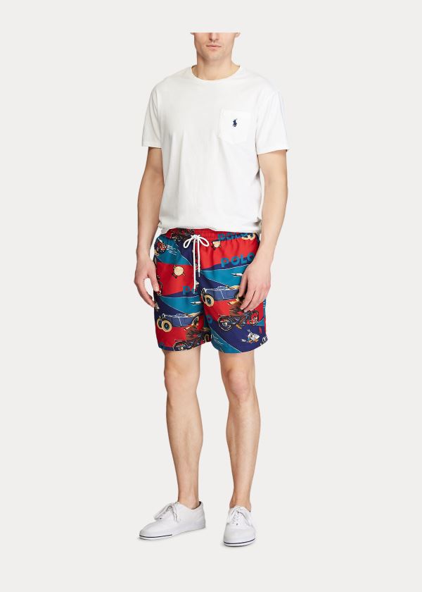 Men's Polo Ralph Lauren Art Deco-Print Swimshorts | 683279TNB